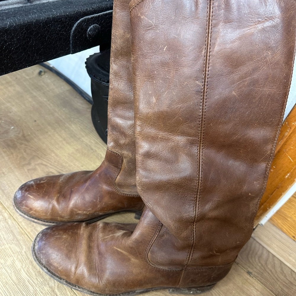 Frye Brown Leather Riding Boots